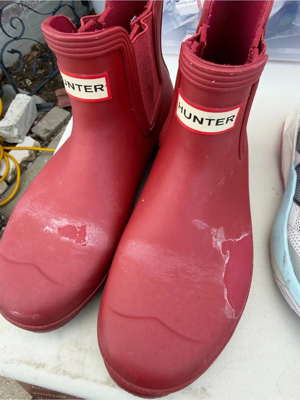 Hunter Red Ankle Rain Boots